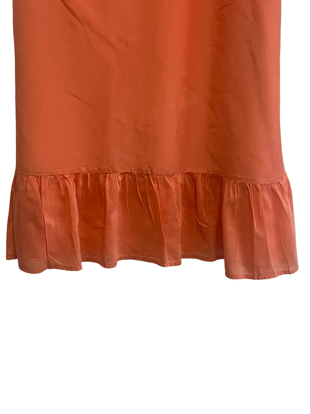 Tommy Bahama  Women's Silk  Orange Ruffle-Hem Midi Skirt Dress - Picture 5 of 5